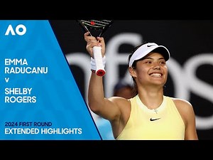 Emma Raducanu v Shelby Rogers Extended Highlights | Australian Open 2024 First Round