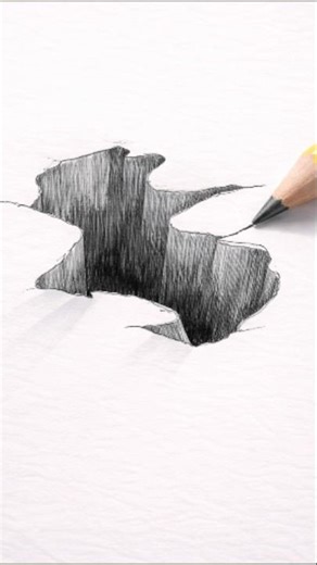 How to Draw a 3D Hole in Paper Illusion ✏️