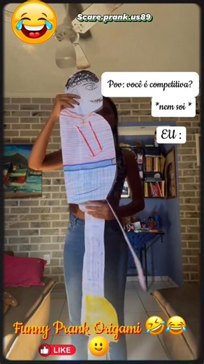 103K views · 1.3K reactions | Funny Prank Origami #scarecam #scarepranks #fail #jumpscare #scary #scared #scaring #foryou #fyp | Virall Pranks | Facebook