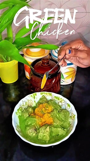 Restaurant Style Green Chicken at Home | Easy & Delicious #fyp