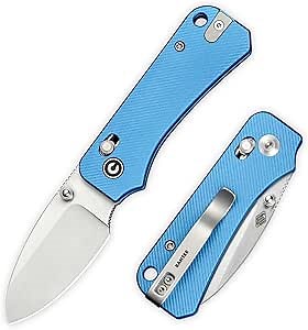 Amazon.com : CIVIVI Small Pocket Knife for EDC, Baby Banter 2 Crossbar Lock folding Knife with 2.34" Nitro-V Blade Aluminum Handle, Titanium Thumb Stud Opener C23074-1 : Sports & Outdoors
