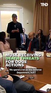 5.3K views · 153 reactions | DOGE head Elon Musk says he has been getting death threats over his work to root out federal waste, fraud and abuse. He also noted the agency will make mistakes, pointing to a recent error over an Ebola prevention contract at USAID. MORE: https://bit.ly/4bgXui6 | The National Desk - TND | Facebook