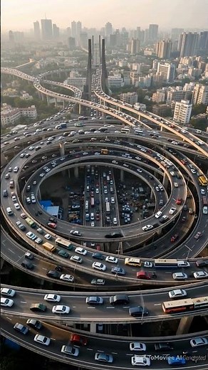 Crazy Bridge and Unique Road in City #traffic #automobile #bridge #shorts #trending #viral