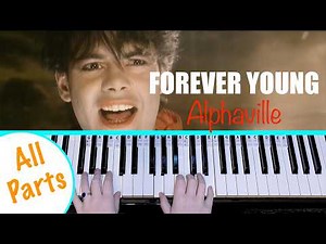 FOREVER YOUNG - Alphaville Piano Tutorial [chords accompaniment]