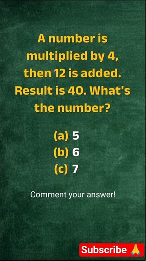 Math Riddle: Can You Solve This in 5 Seconds? #quiz #math #shorts #algebra