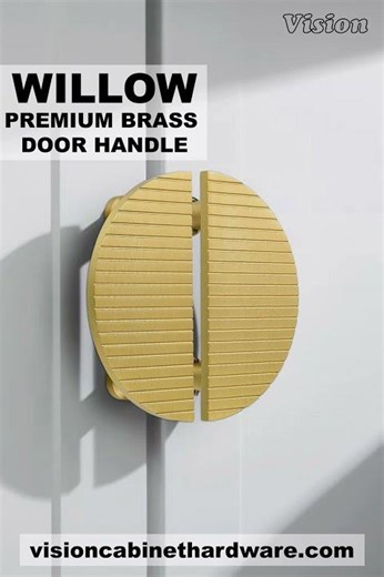 Willow Premium Brass Door Handle Modern Designer Solid Brass Door Handles By Vision Cabinet Hardware