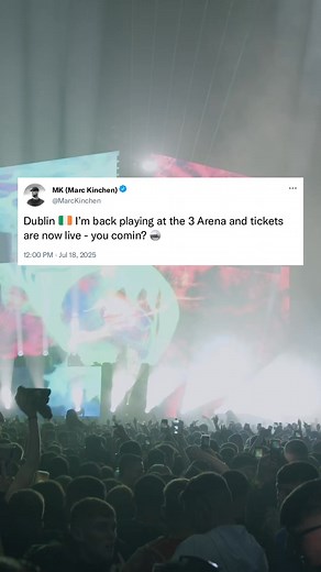 Dublin 3 Arena 🇮🇪 full lineup is here 🎟️ on sale now | MK