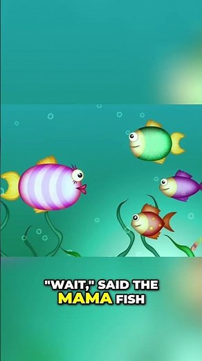 Three Little Fishies Swim Out to Sea #shorts