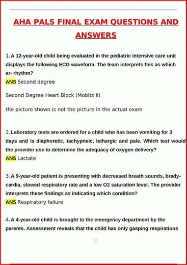 Aha Pals Final Exam Latest Actual Questions And Verified Ans video