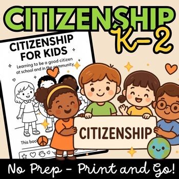 Citizenship Kindergarten Worksheets Activities: Printable SEL Community Helpers