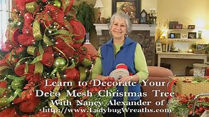 31K views · 363 reactions | How would you love to learn to make a beautiful deco mesh Christmas Tree for your home? This was fun - it was easy - and when Christmas was over, we wrapped a sheet around it and stored it upstairs. AWESOME! To purchase this or any other of my videos, click the link below to see: www.LadybugWreaths.com/downloads Or... you can join my Inner Circle to have free online access to ALL my videos that I sell. | Ladybug Wreaths | Facebook