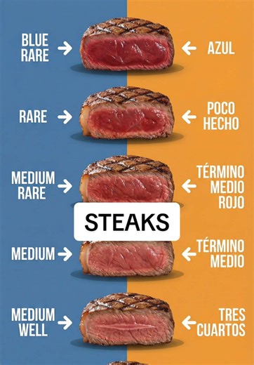 Mastering Steak Doneness in English and Spanish