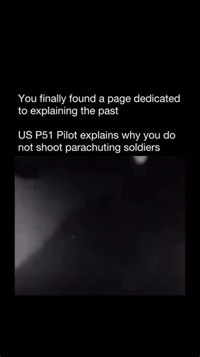 Explaining The Past on Instagram: "During World War II, fighter pilots often followed an unwritten code of honor: never fire on an enemy airman descending by parachute. Once a pilot bailed out, they were no longer seen as a combatant, but as a defenseless human being. Shooting them was widely viewed as execution, not combat. Many Allied pilots later spoke about this moral boundary, including those who flew aircraft like the P-51 Mustang. In postwar interviews, veterans recalled moments when they