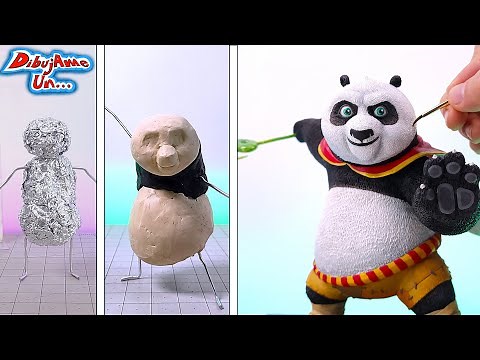 Handmade Kung Fu Panda 4 clay figure || Po The Dragon Warrior plasticine sculpture || DibujAme Un