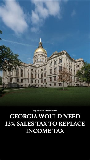 Young Success Chasers on Instagram: "Georgia lawmakers have determined that eliminating the state's income tax would necessitate raising the sales tax from 4% to approximately 12% to maintain budget stability. This shift would increase prices on most consumer goods, transferring the tax burden from income to consumption and adversely affecting everyday residents. The prospect of "no income tax" entails significant financial implications. Let us know your thoughts below ⬇️ - Follow @youngsuccessc