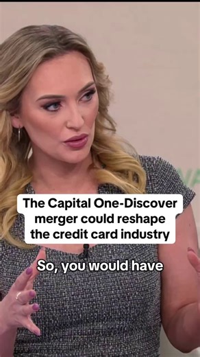 87K views · 252 reactions | Capital One and Discover took a major step on Tuesday toward a massive $35 billion merger that could shake up the entire credit card industry. Shareholders from both companies voted in support of the plan. If passed, the deal is likely to make Capital One the third-largest credit card lender in the U.S. CBS News' Kelly O'Grady breaks down how this could impact Americans – whether or not they are customers of either company. | CBS Mornings | Facebook