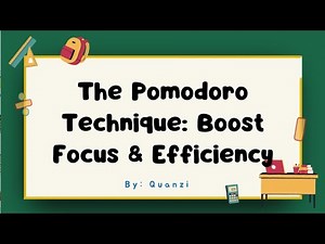 The Pomodoro Technique: Work Smarter, Not Harder!