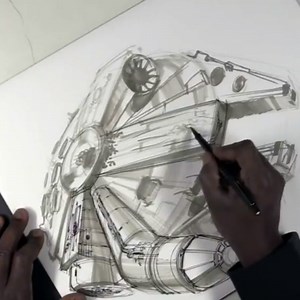 The Millennium Falcon, ID-Sketching-Style  - Core77