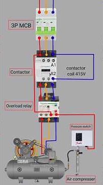 air compressor pressure switch wiring diagram #automobile #electrical