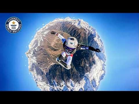 Highest EVER Altitude Skysurf | Guinness World Records