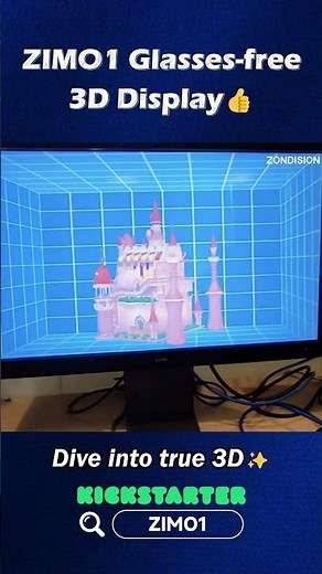 ✨Dive into true 3D! ZIMO1 Glasses-free 3D Display Demo #3d #3dprinting #pcsetup