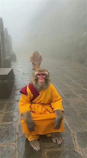 Serious Monkey Meditating… Then a Fart Starts a Fight 💀
