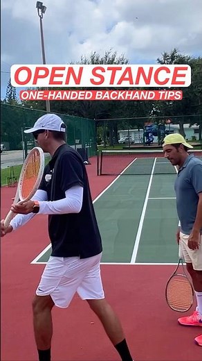 Open Stance One-Handed Backhand Tips