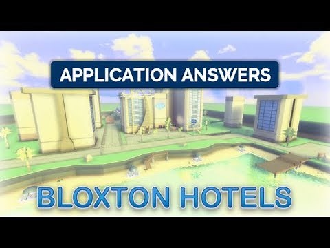 Bloxton Hotels Application Answers 2019 | ROBLOX