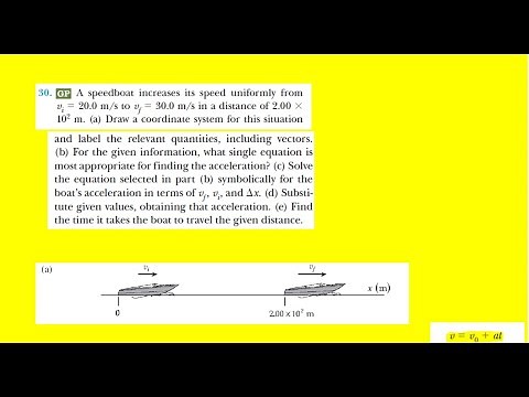 A speedboat increases its speed uniformly from