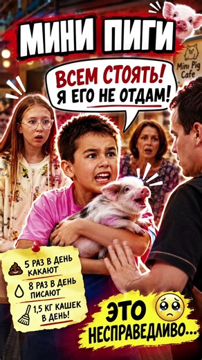 ❌"Я ЕГО НЕ ОТДАМ!” 🐷😱Феликс был уверен, что мини-пиг выбрал именно его… #юмор #жиза