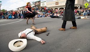 Attend an Old West Gunfight Show Near Yellowstone