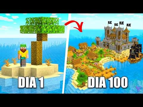 Pase 100 Días en una ISLA DESIERTA en Minecraft