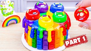 Rainbow donut cake decorating ideas pt. 1