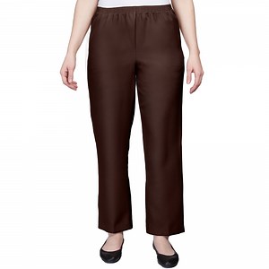 Alfred Dunner Women's Solid Elastic Waist Pants