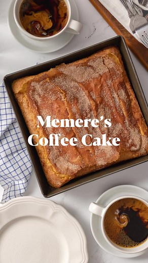 Celebrating National Coffee Cake Day in a way that would make Memere proud. 😋 🦢 https://swansdown.com/recipes/memeres-coffee-cake/ | Swans Down Cake Flour