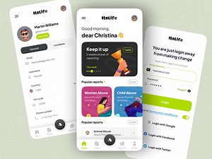 Blog mobile ui design