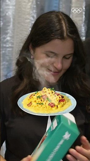 With less than 100 days to go, we keep surprising Olympians with Olympic Rings Pasta!