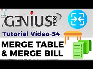 Genius POS Advance Tutorial 54 Merge Table and Merge Bill