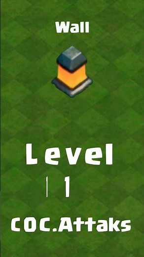 Wall Evolution | Levels 1–Max | Clash of Clans #shorts #coc #clashofclans
