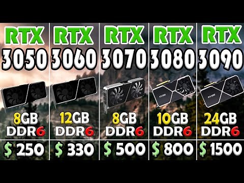 RTX 3050 vs 3060 vs 3070 vs 3080 vs 3090 | I9 12900K - TEST IN 10 GAMES