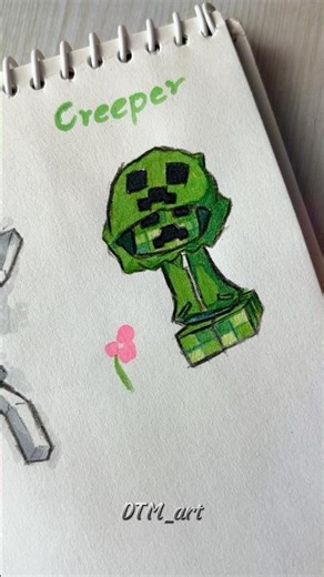 Drawing open world minecraft mobs #howtodraw #tutorial #shorts #art