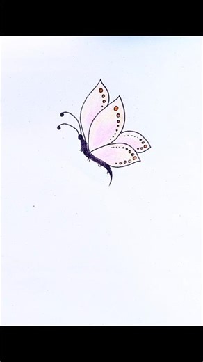 Easy butterfly 🦋 drawing with color #shorts #short #ytshorts #shortsfeed #shortsviral #art