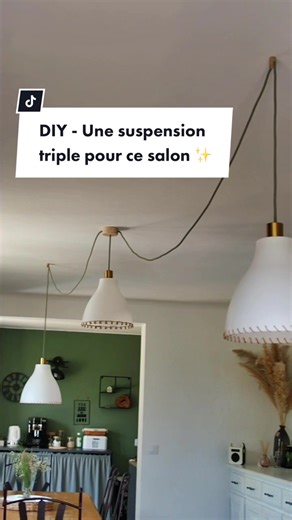 Suspension à 3 abat-jour pour un salon parfait !