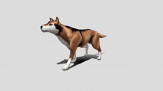 animated low poly dog game ready - Download Free 3D model by creosine