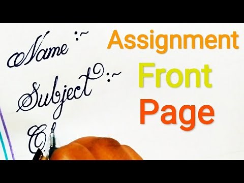 Assignment Front Page Writing Style| How to create assignment cover page| Writing With Debika