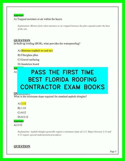 Florida Roofing Exam Prep: The EXACT Books You Need to Pass Fast