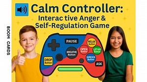 Anger Management & Self Regulation Interactive Game Boom Cards w/AUDIO SEL