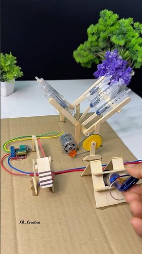 V6 Engine Model with DC Motor | #youtubeshorts #dcgearmotor #dcmotor #diy #tech