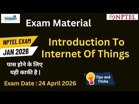 Introduction To Internet Of Things Exam Study Material | NPTEL JAN 2026 Preparation