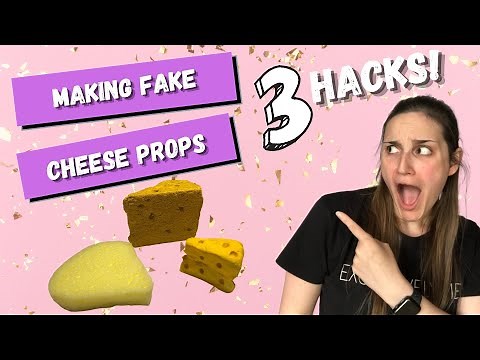 HOW TO MAKE FAKE CHEESE PROPS - 3 easy methods in how to make fake cheese for theatre or display!!